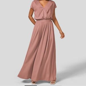 Halara L waffle jumpsuit dawn rose